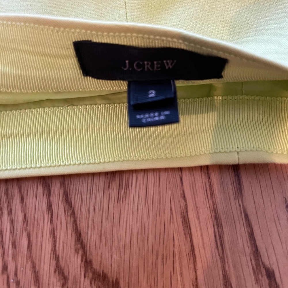 J crew pencil skirt  lime green